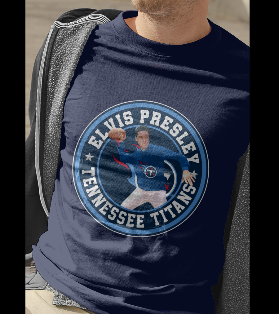 Elvis Presley Tennessee Titans Football T-Shirt