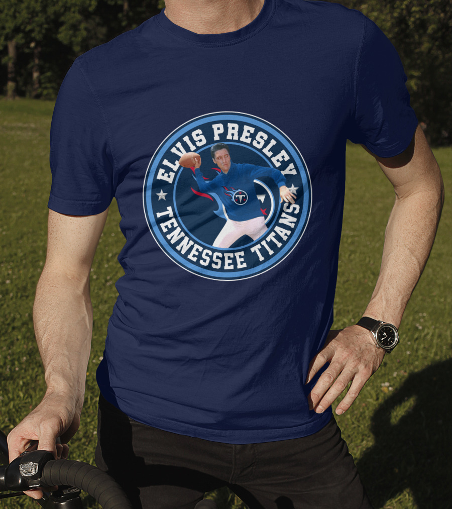 Elvis Presley Tennessee Titans Football T-Shirt