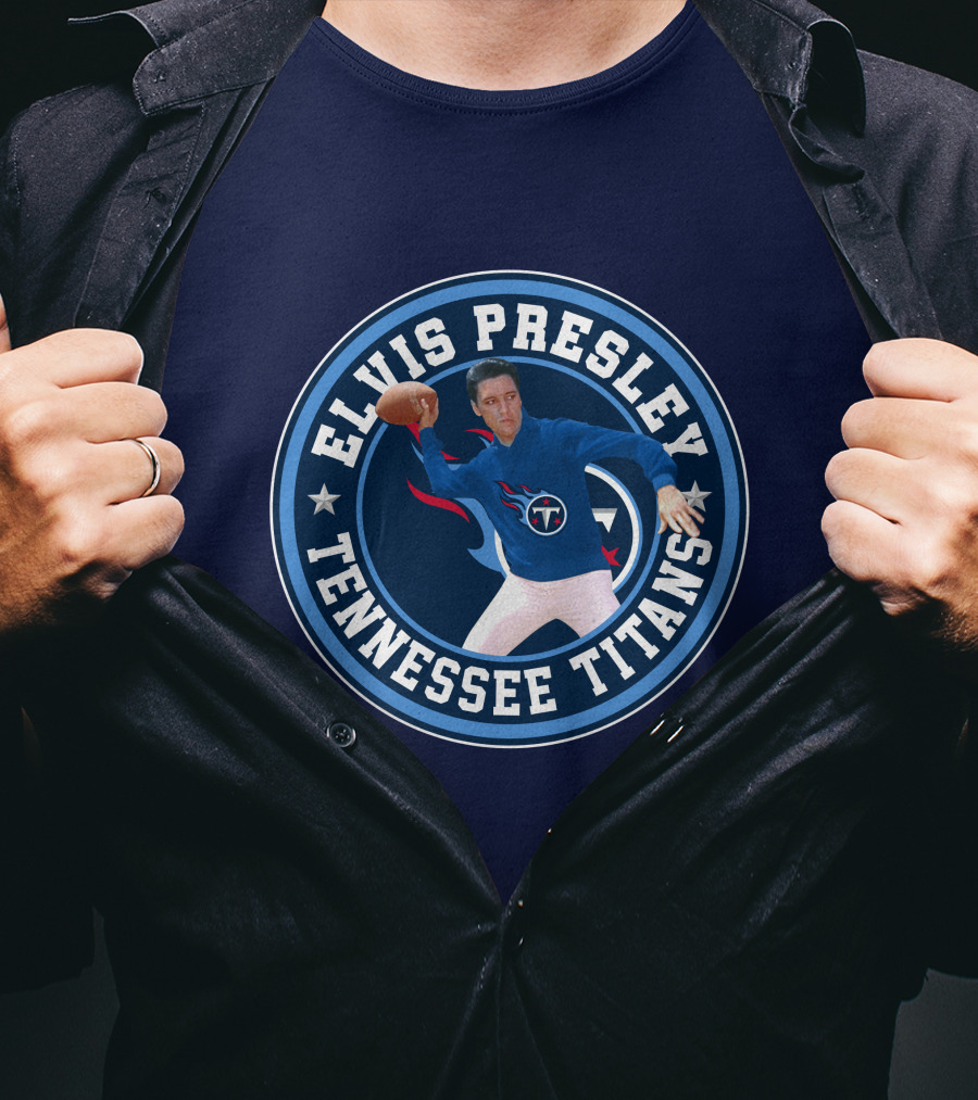Elvis Presley Tennessee Titans Football T-Shirt