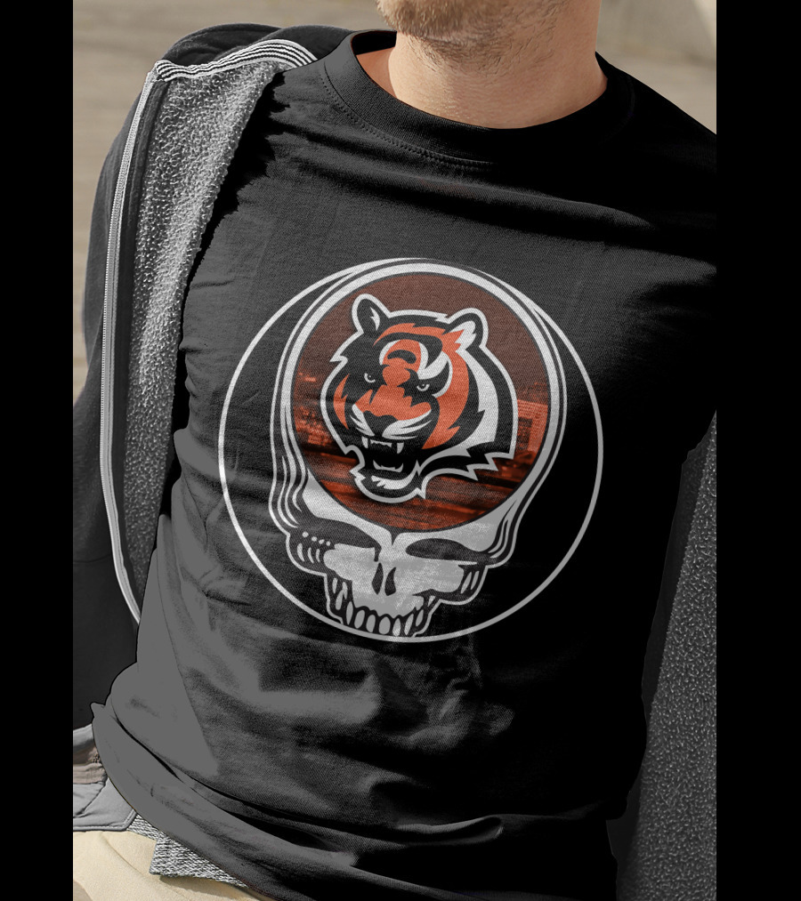 Cincinnati Bengals Tiger Skull T-Shirt