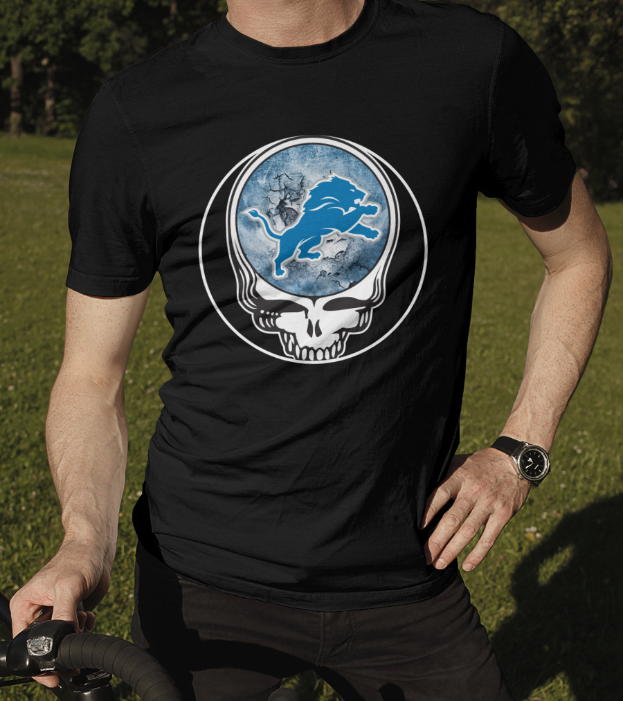 Detroit Lions Skull Logo Fusion T-Shirt