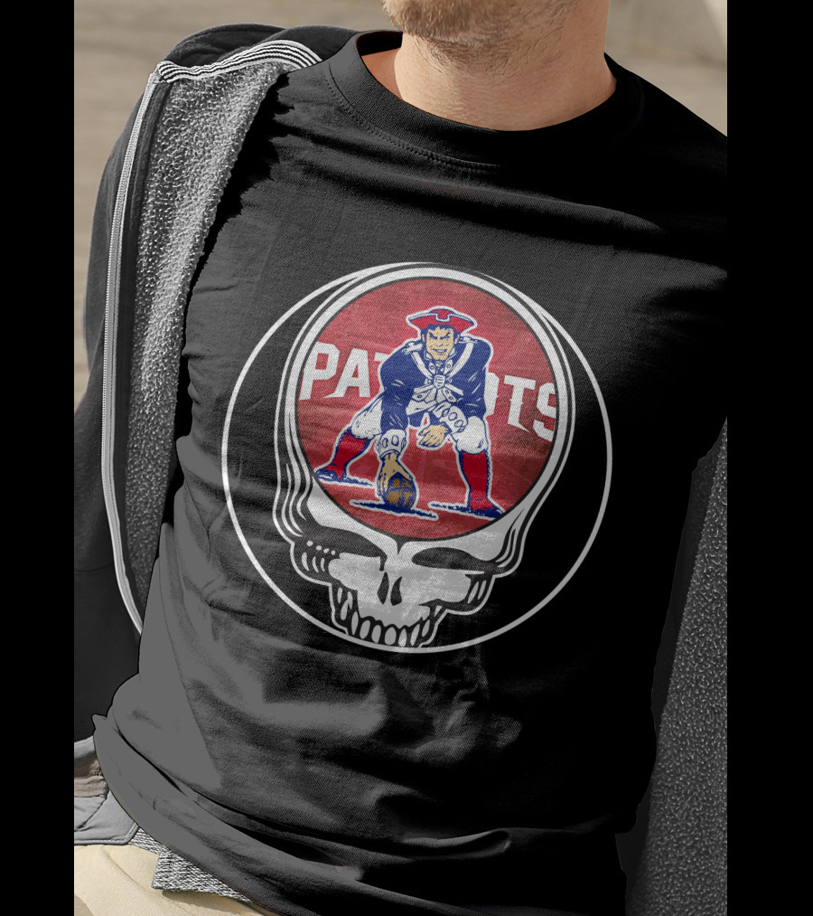 Patriots New England Skull Grateful Dead T-Shirt
