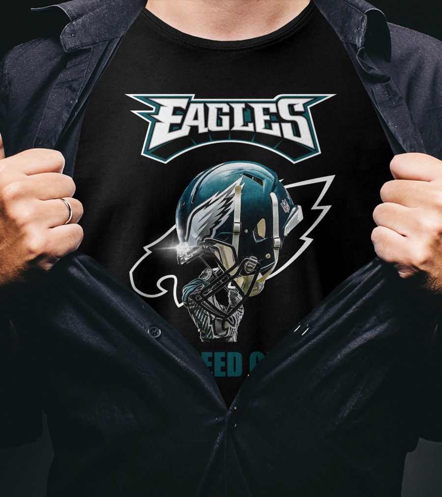 Eagles We Bleed Green Helmet T-Shirt