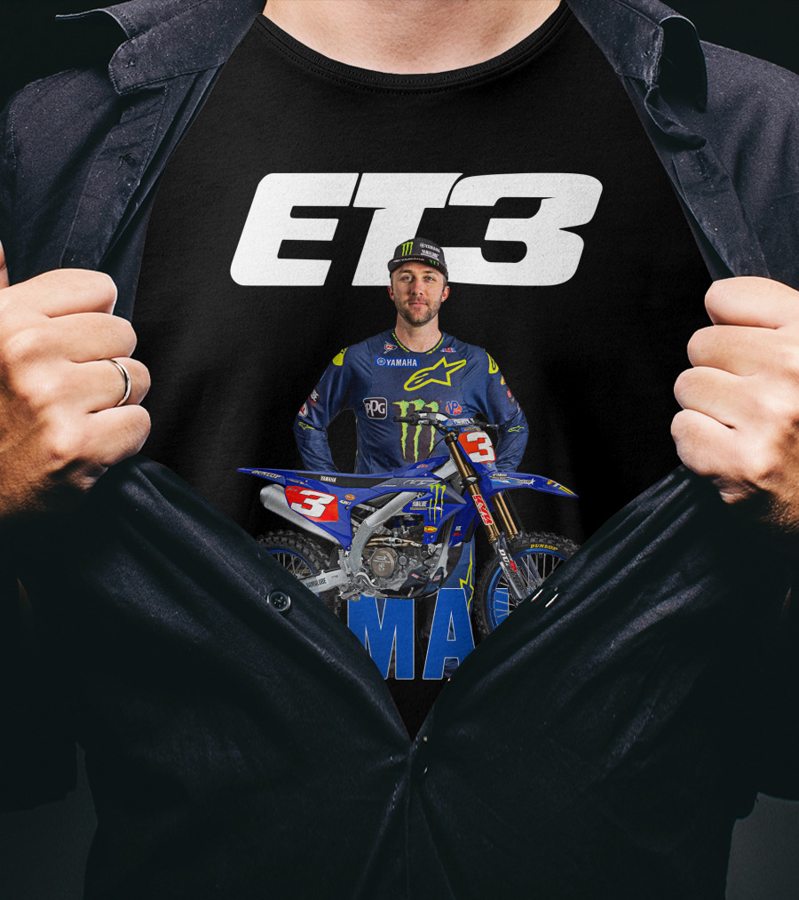 Eli Tomac 3 Yamaha Monster Energy Racing Motocross T-Shirt