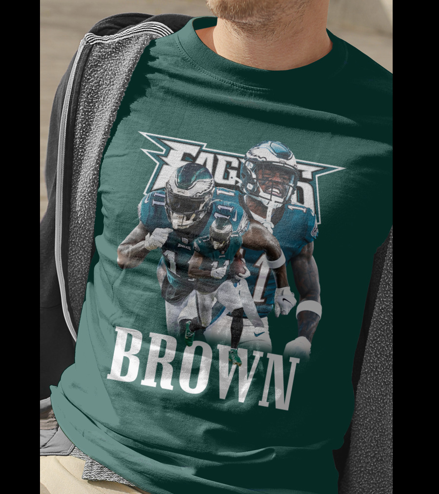 Philadelphia Eagles AJB11 Football Action Collage T-Shirt
