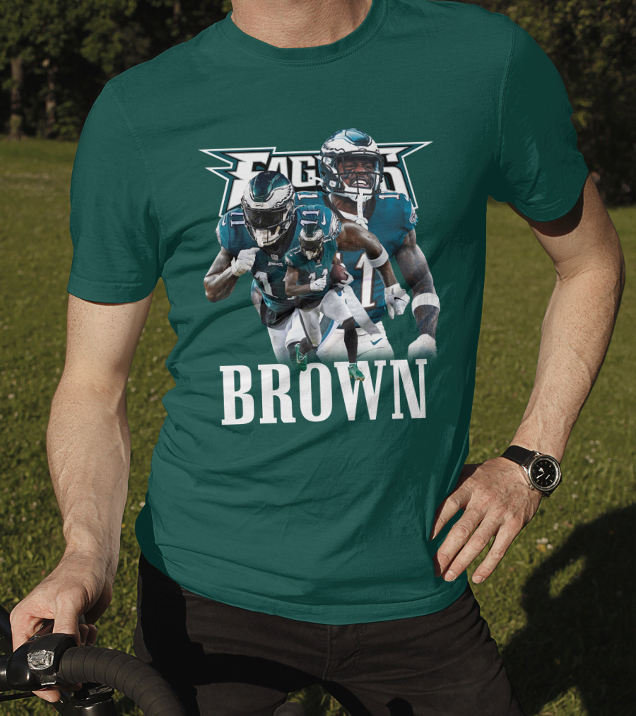 Philadelphia Eagles AJB11 Football Action Collage T-Shirt