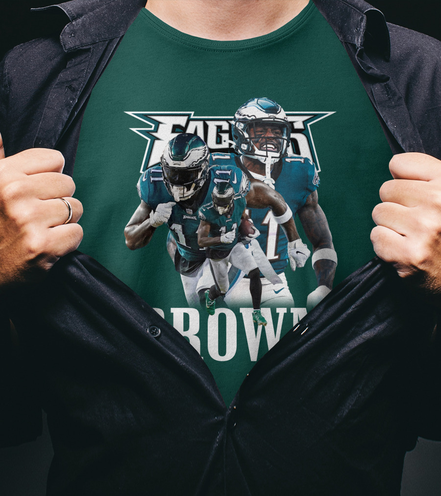 Philadelphia Eagles AJB11 Football Action Collage T-Shirt