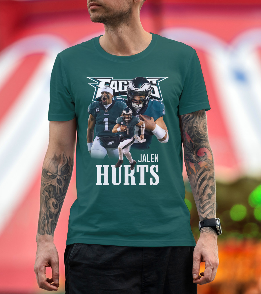 Eagles JH 01 Quarterback Trio Football Highlight T-Shirt