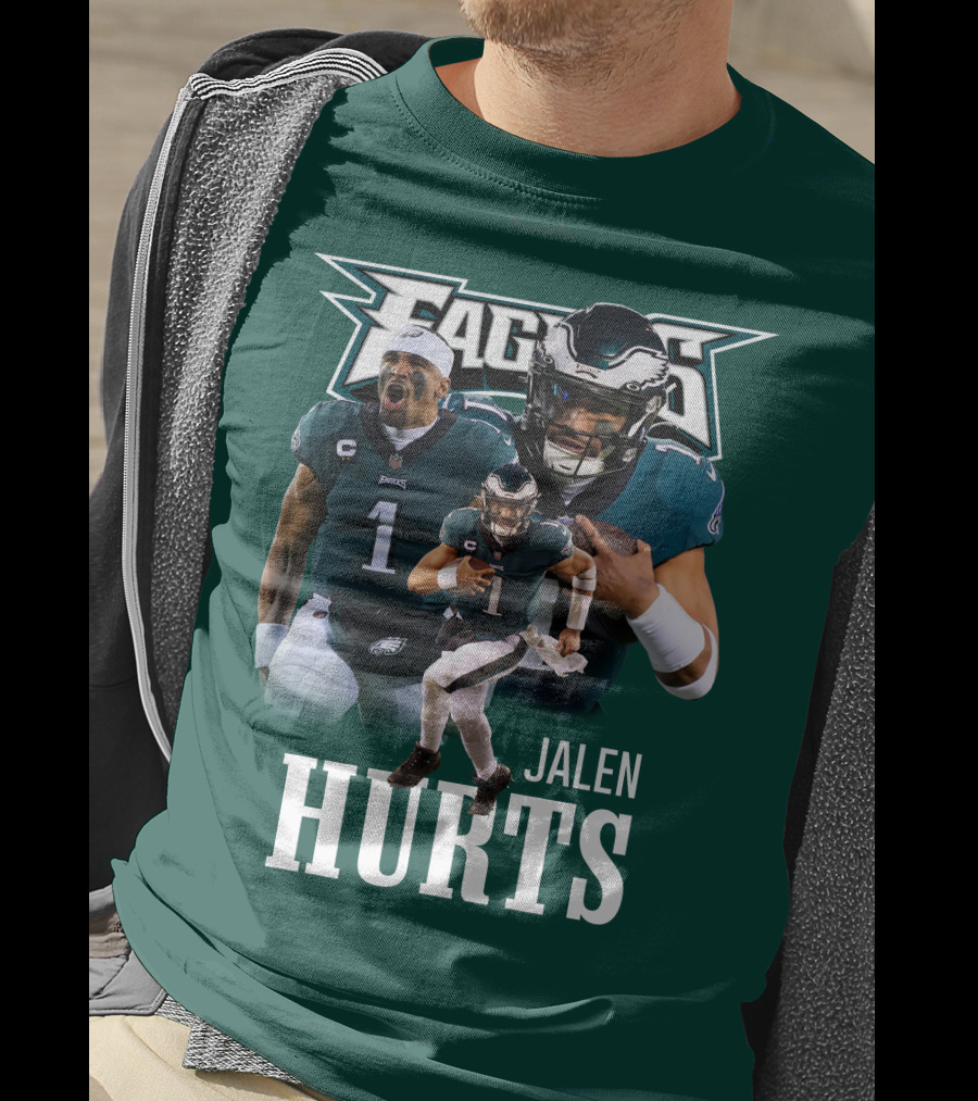 Eagles JH 01 Quarterback Trio Football Highlight T-Shirt