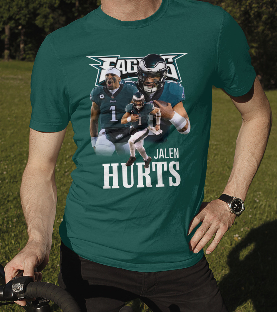 Eagles JH 01 Quarterback Trio Football Highlight T-Shirt