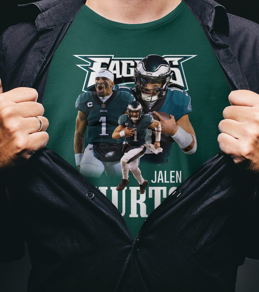 Eagles JH 01 Quarterback Trio Football Highlight T-Shirt