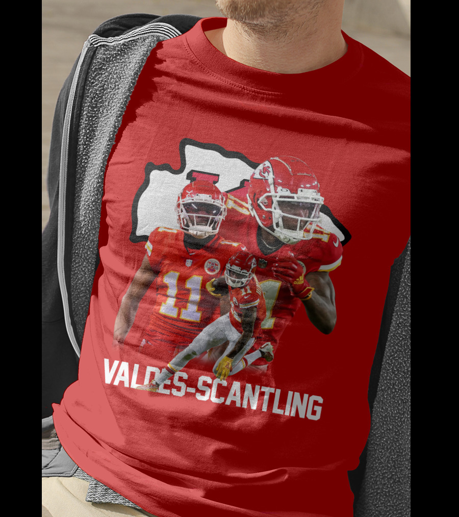 MVS11 Kansas City Football Wide Receiver Red Jersey Chiefs Player T-Shirt