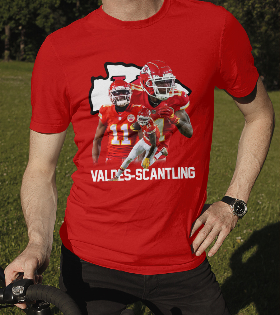 MVS11 Kansas City Football Wide Receiver Red Jersey Chiefs Player T-Shirt