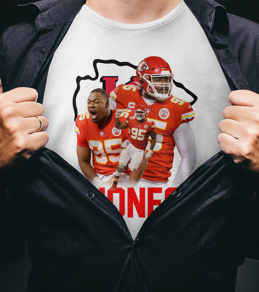 Jones 95 Kansas City Chiefs Football T-Shirt