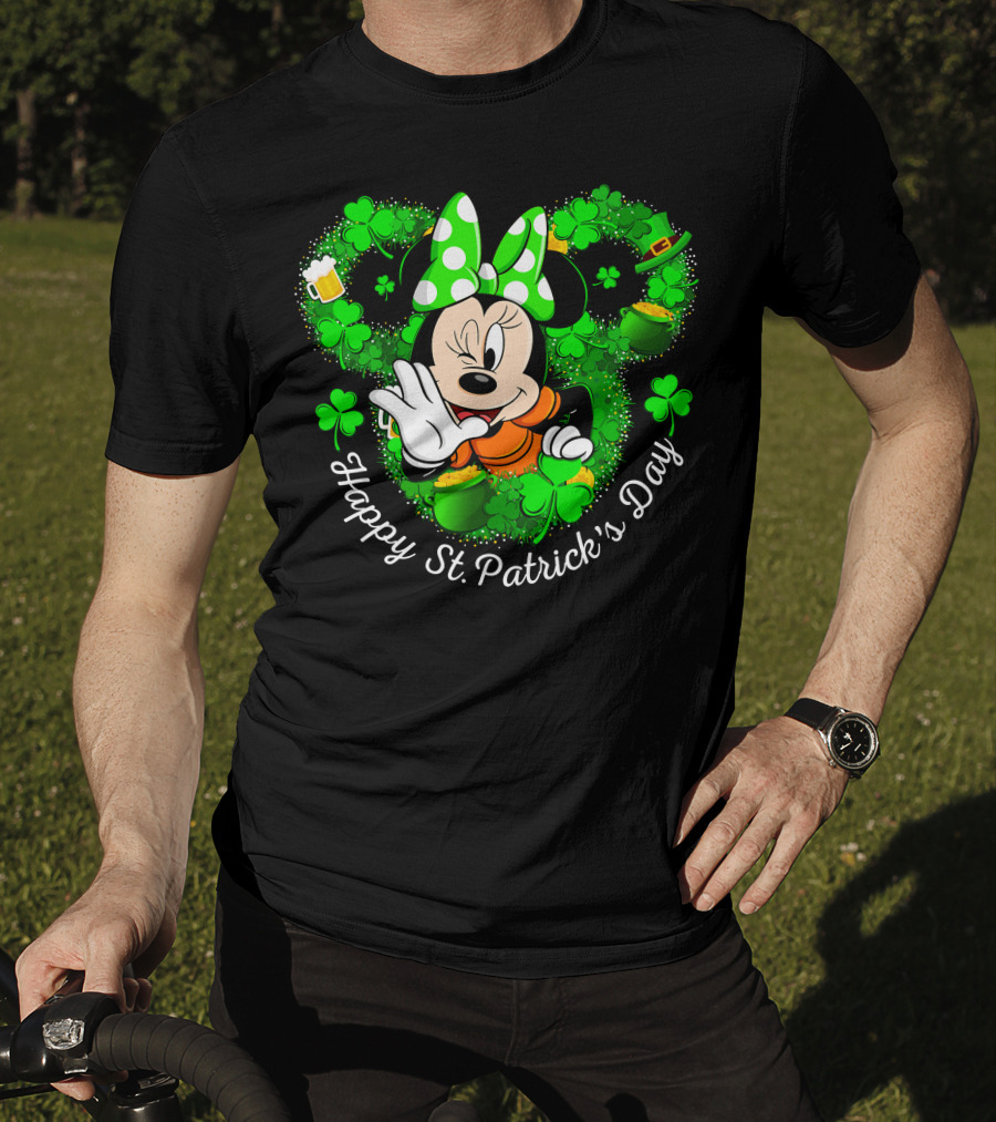Minnie Happy St. Patrick's Day Shamrocks And Irish Celebration T-Shirt
