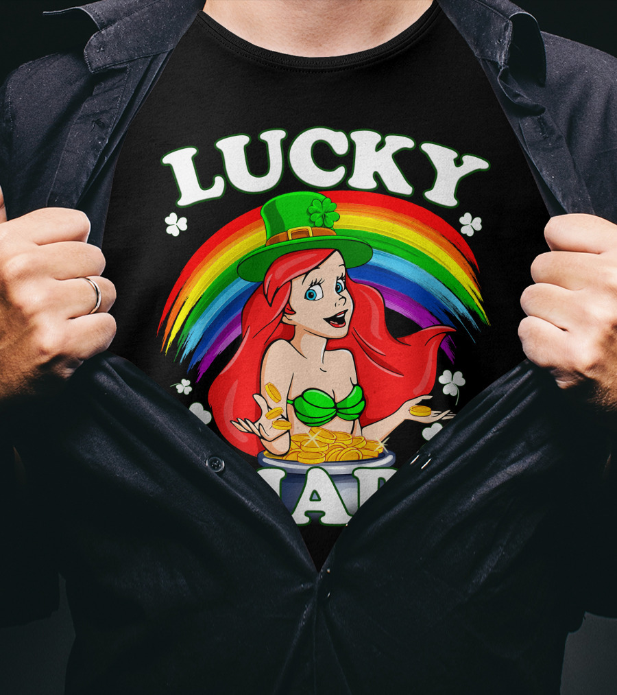 LUCKY CHARM Rainbow Ariel Gold Coins T-Shirt
