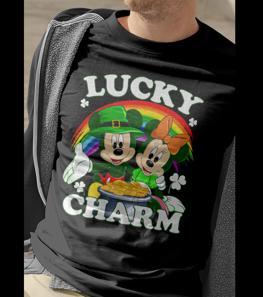 LUCKY CHARM Mickey And Minnie T-Shirt