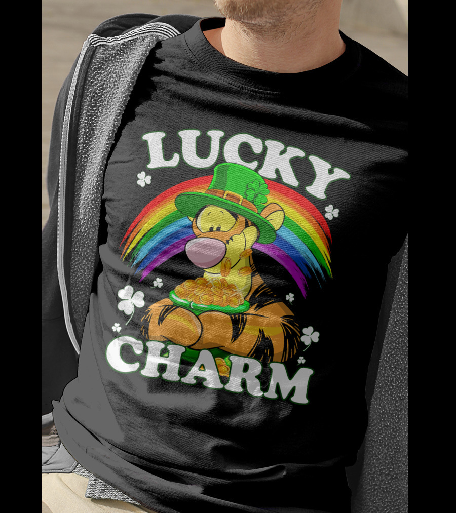 Lucky Charm Tigger Rainbow Coins T-Shirt