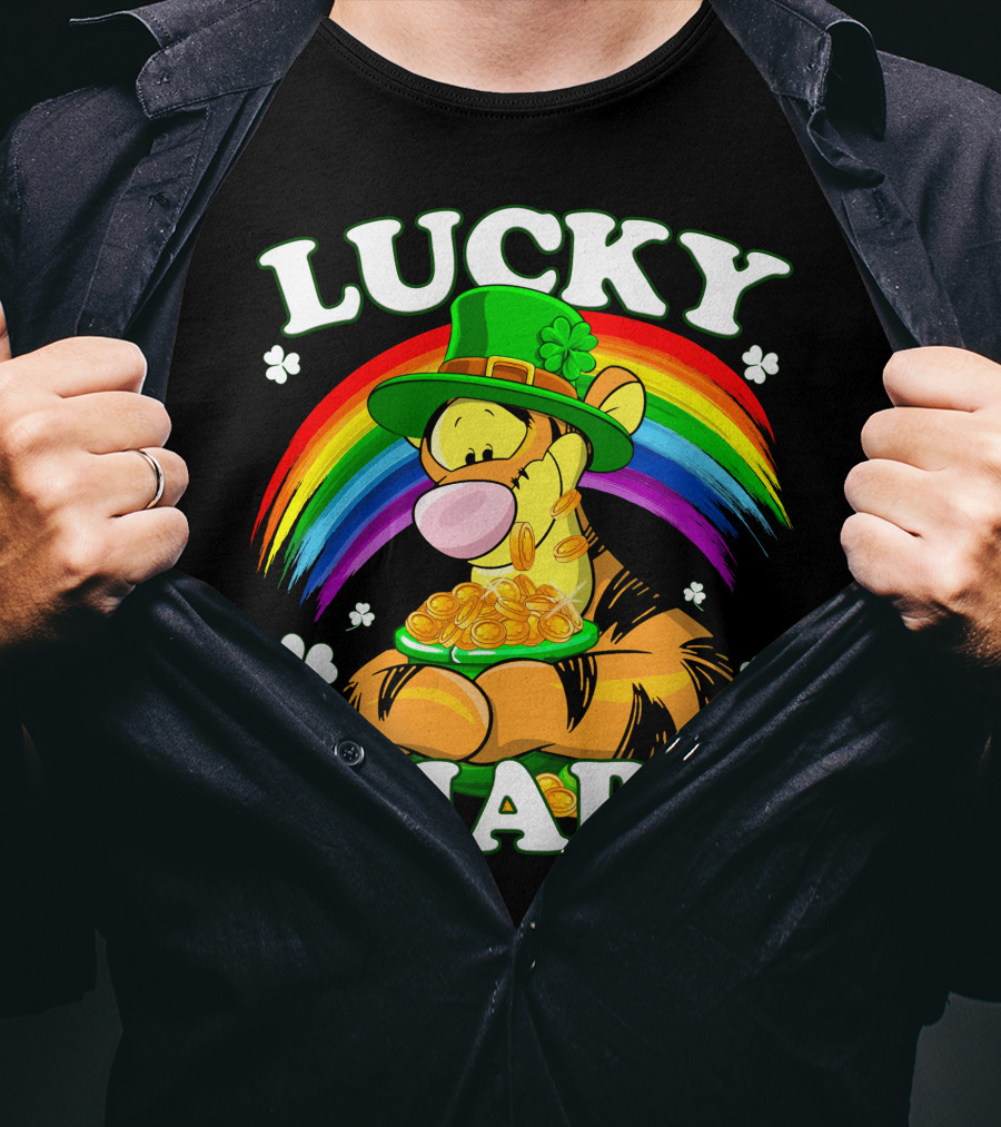 Lucky Charm Tigger Rainbow Coins T-Shirt