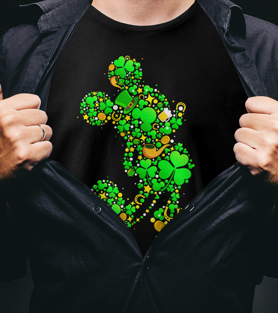 Mickey Mouse Shamrock Luck St. Patrick's Day 2019 T-Shirt