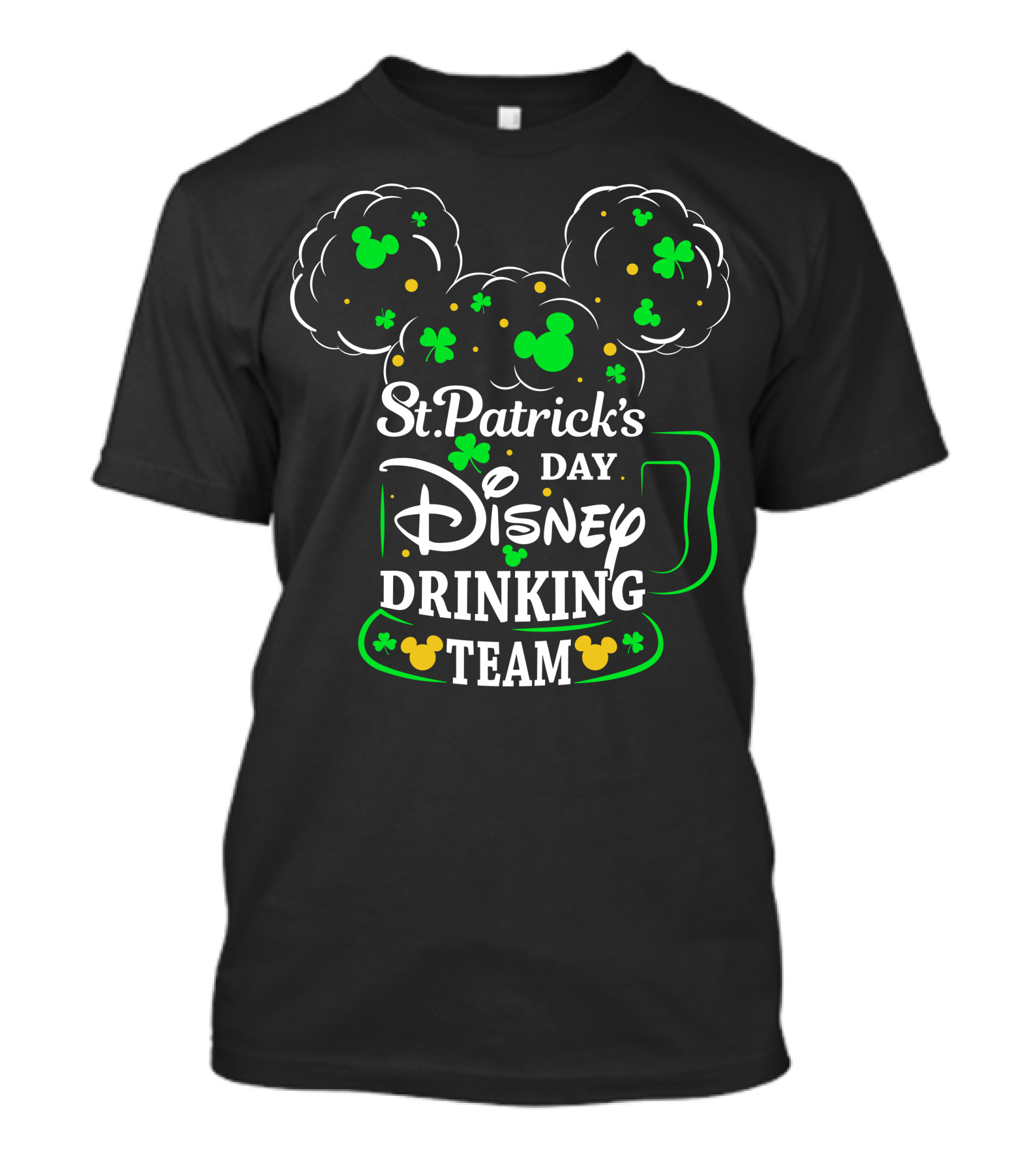 St. Patrick's Day Disney Drinking Team Shamrocks And Mickey Heads T-Shirt