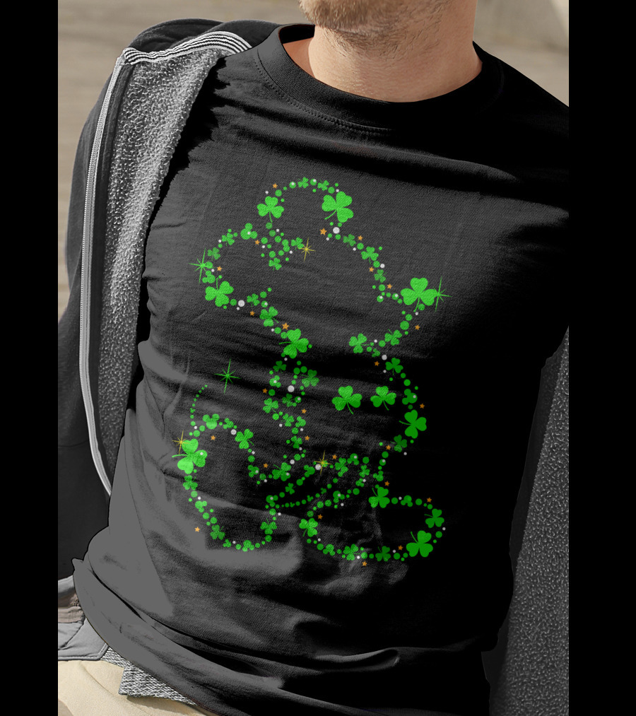 Q. Shamrock Patrick's Day Green Clover Character T-Shirt