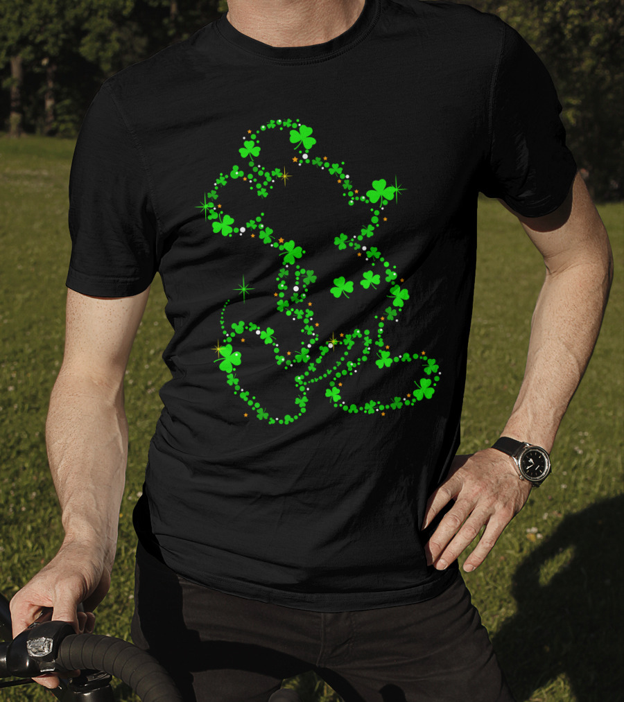 Q. Shamrock Patrick's Day Green Clover Character T-Shirt