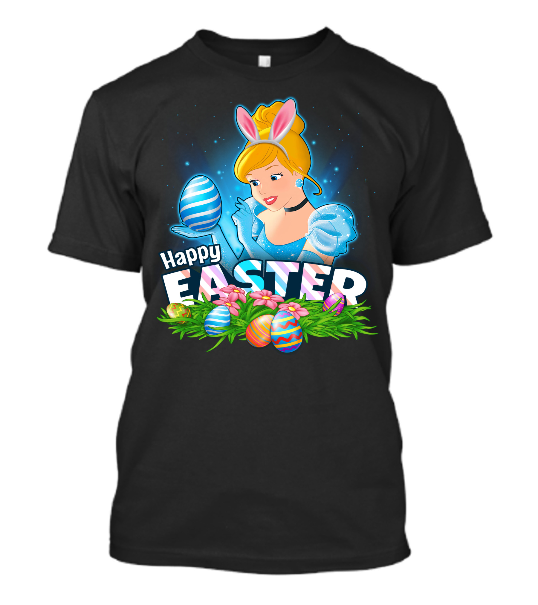 Cinderella Happy Easter Bunny Ears And Eggs T-Shirt