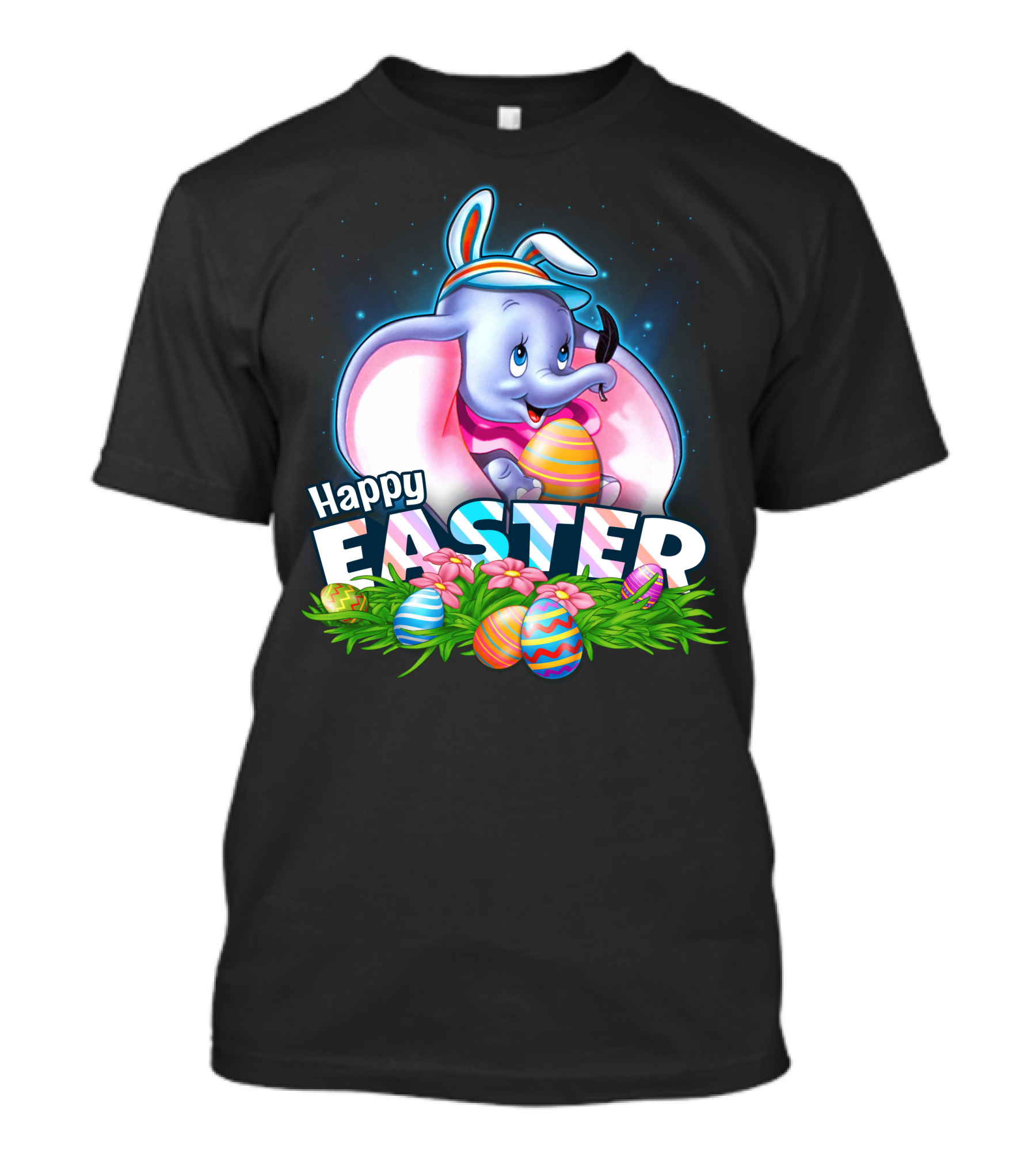 Dumbo Happy Easter Eggs And Bunny Ears Celebration T-Shirt