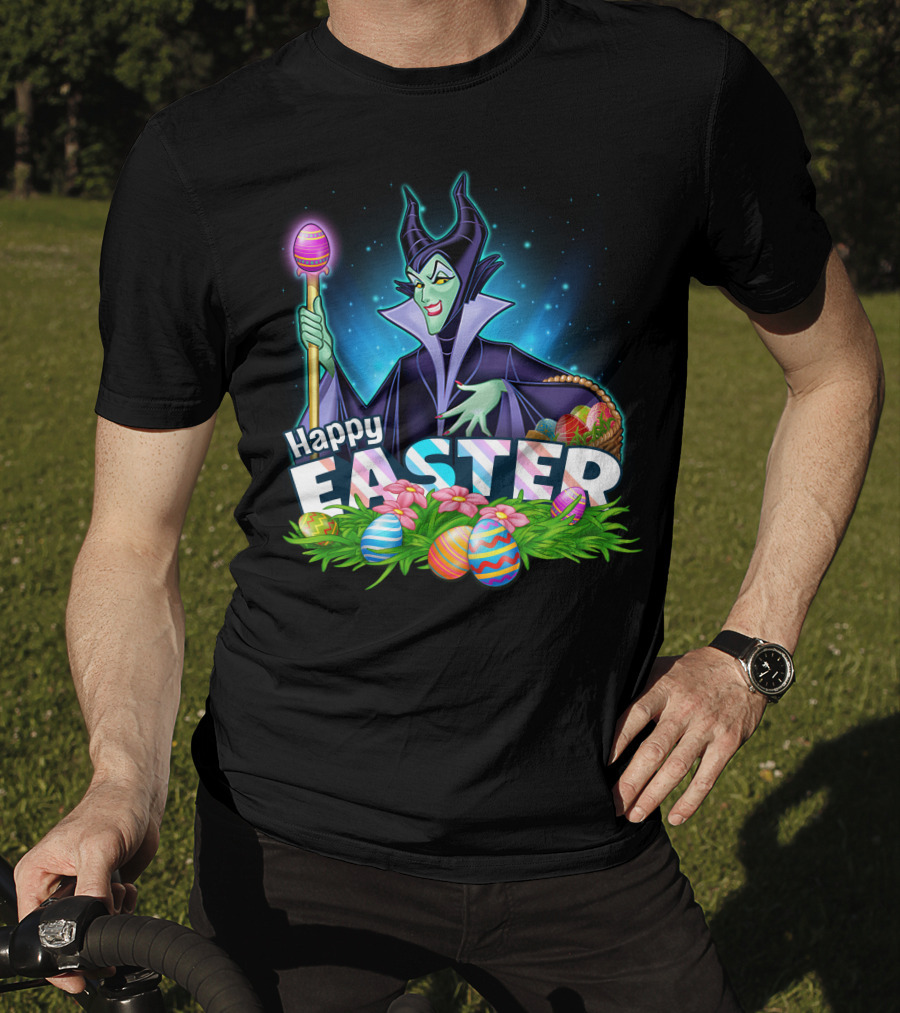 Maleficent Happy Easter With Eggs And Scepter T-Shirt