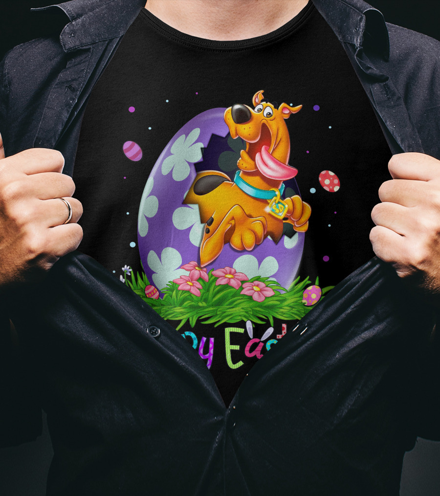 Scooby Doo Happy Easter Egg Flowers T-Shirt