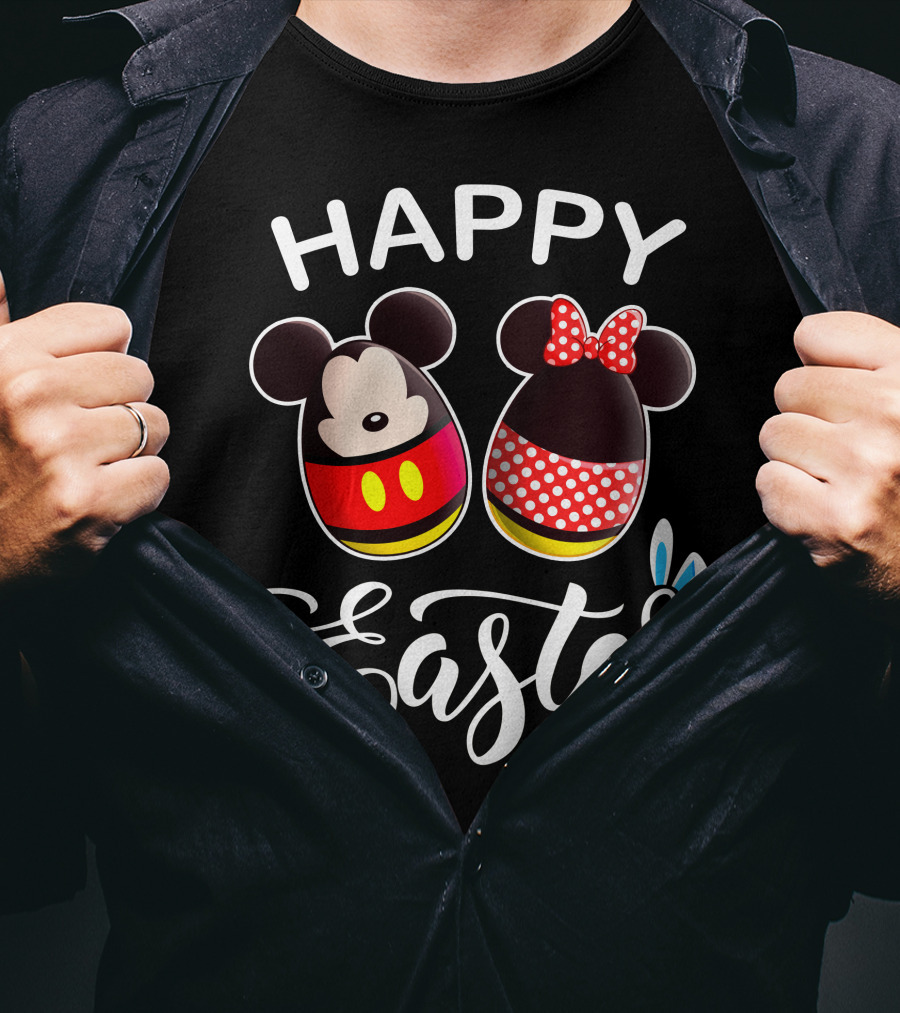 Happy Easter Mickey Minnie Eggs T-Shirt