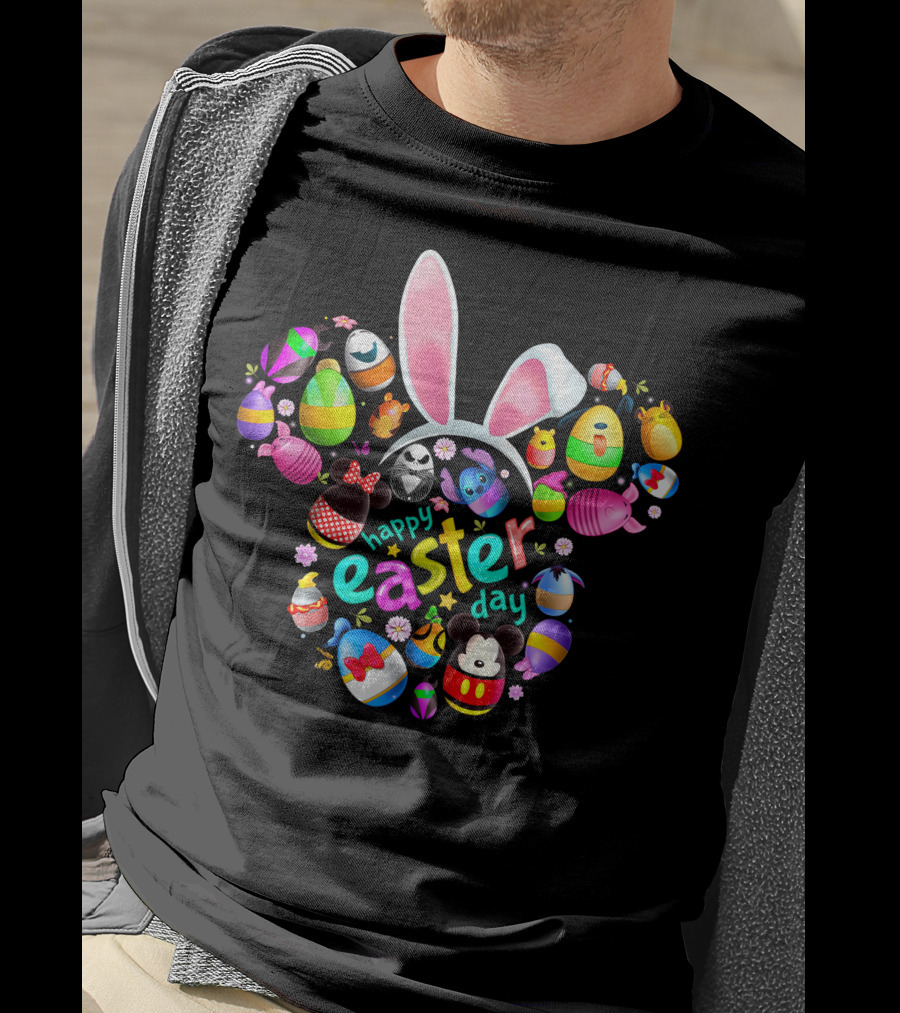 Happy Easter Day Bunny Ears Disney-Inspired Eggs T-Shirt