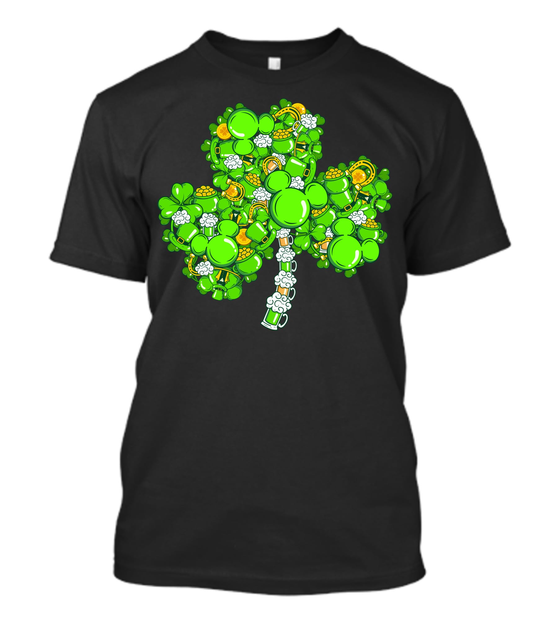 Shamrock Mickey Mouse St. Patrick's Day Elements T-Shirt