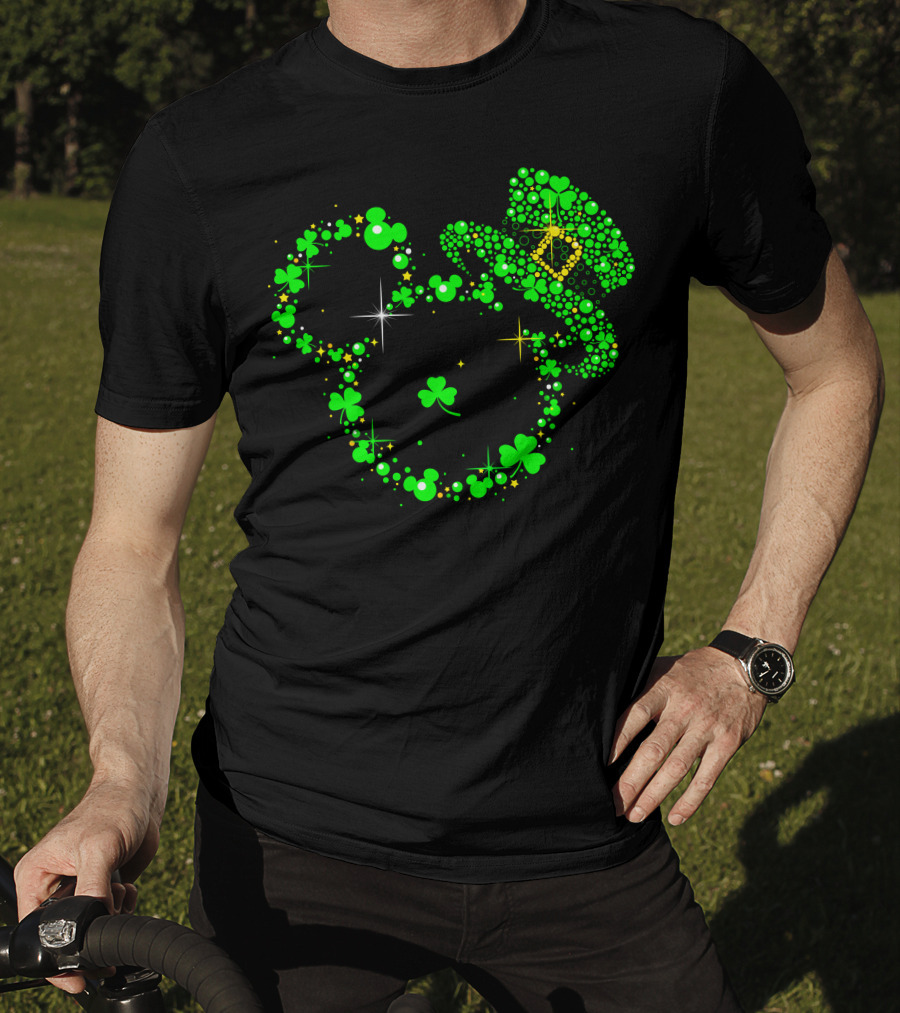 Mickey Patrick's Day Leprechaun Hat Shamrock Magic T-Shirt