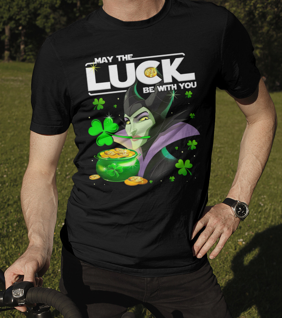 May The Luck Be With You Maleficent Clovers Coins Pot T-Shirt