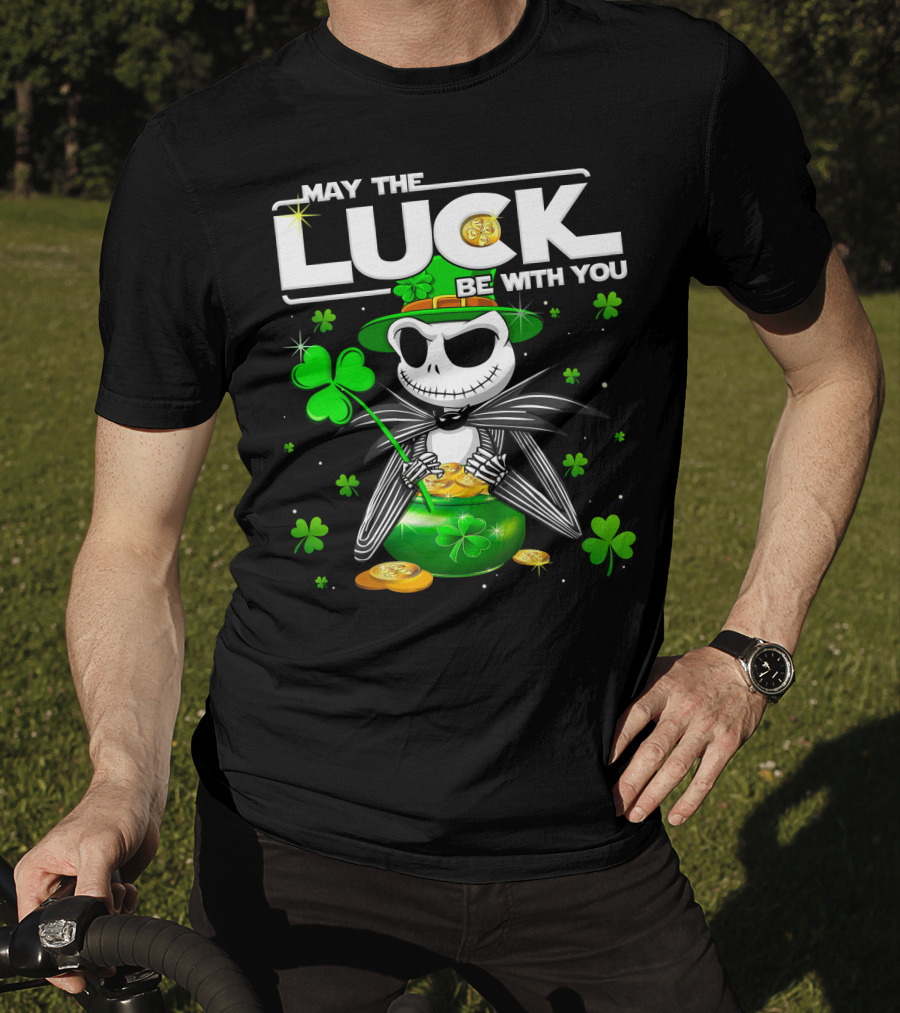 May The Luck Be With You Jack Skellington St. Patrick's Day T-Shirt