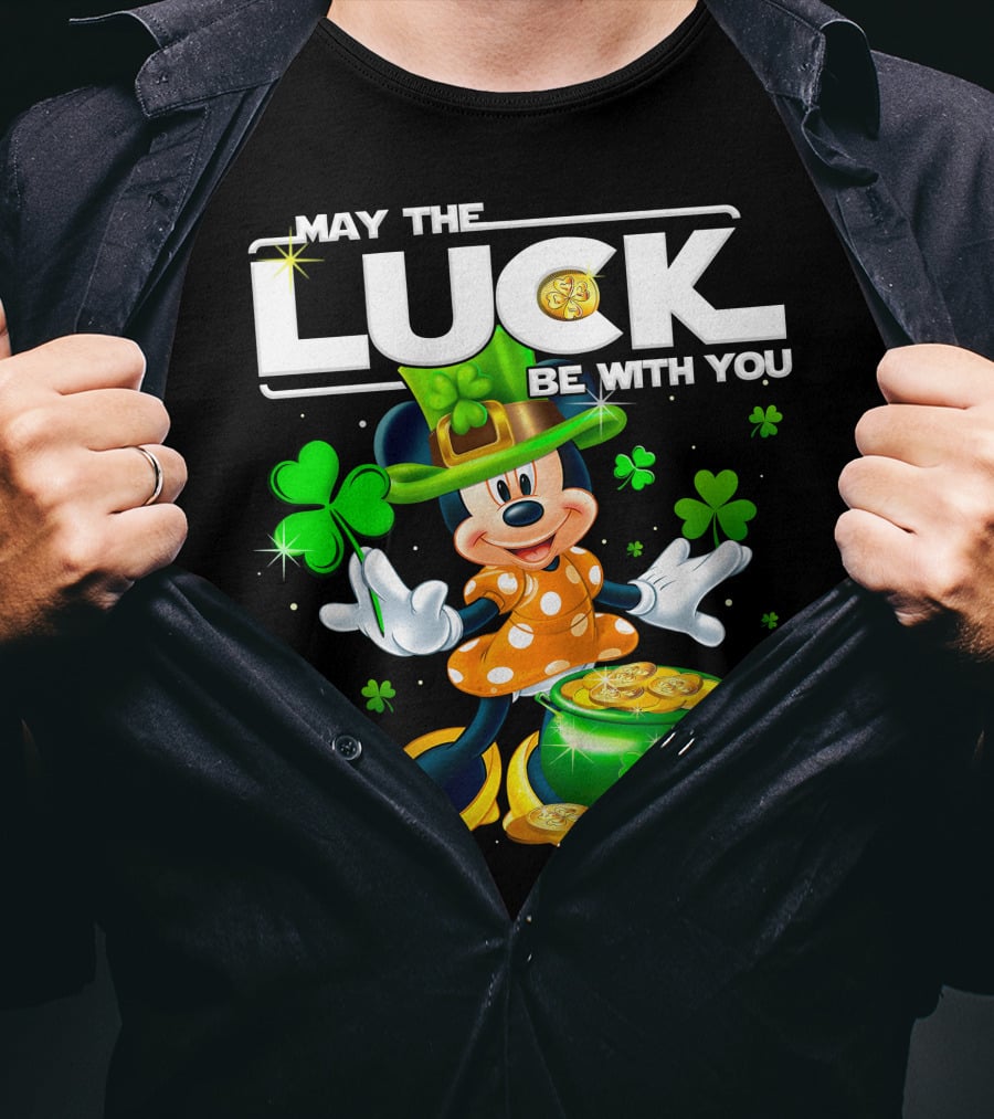 Minnie May The Luck Be With You Shamrock Hat And Pot Of Gold T-Shirt