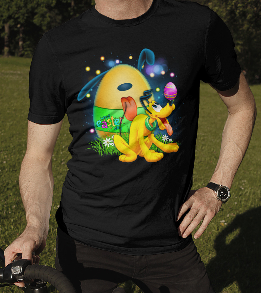 Pluto Happy Easter Egg Balancing T-Shirt