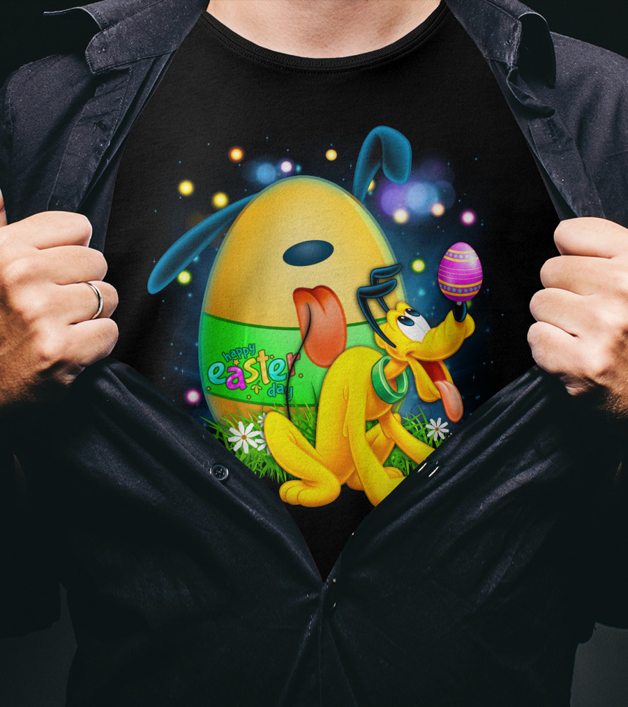 Pluto Happy Easter Egg Balancing T-Shirt