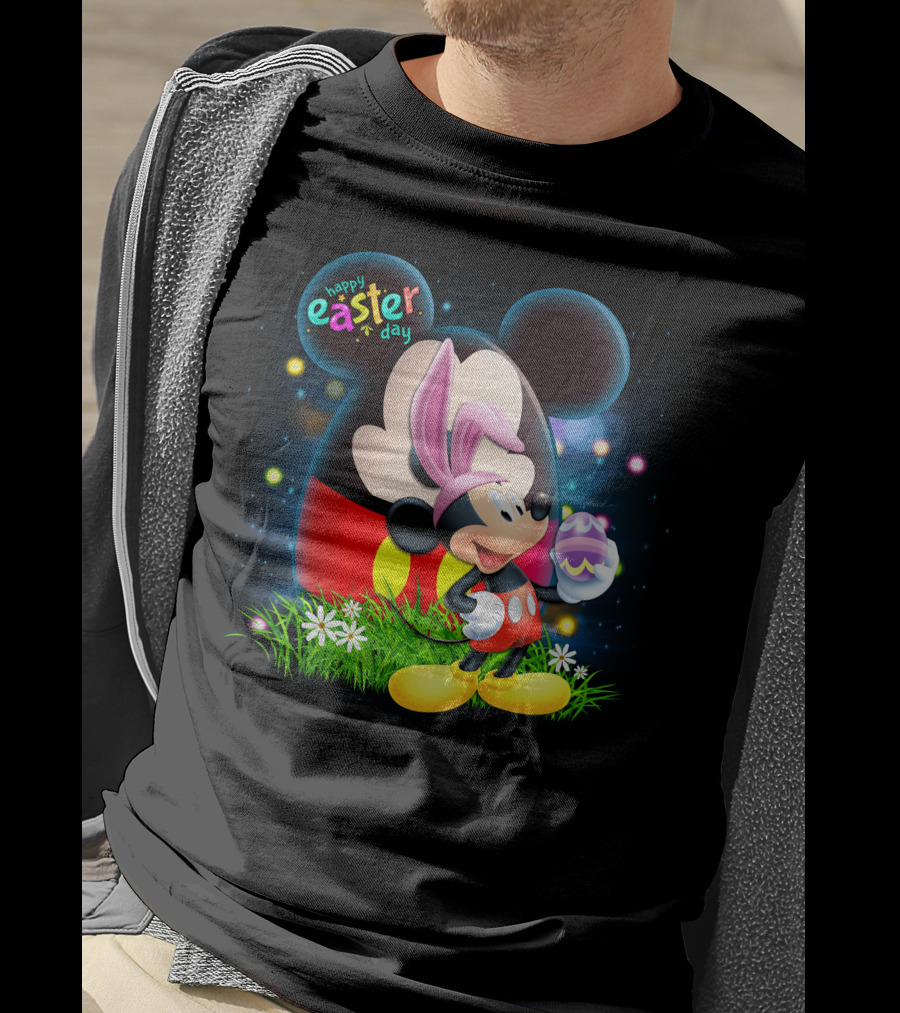 Happy Easter Day Mickey Mouse Egg Hunt Celebration T-Shirt