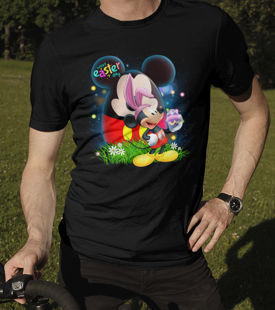 Happy Easter Day Mickey Mouse Egg Hunt Celebration T-Shirt