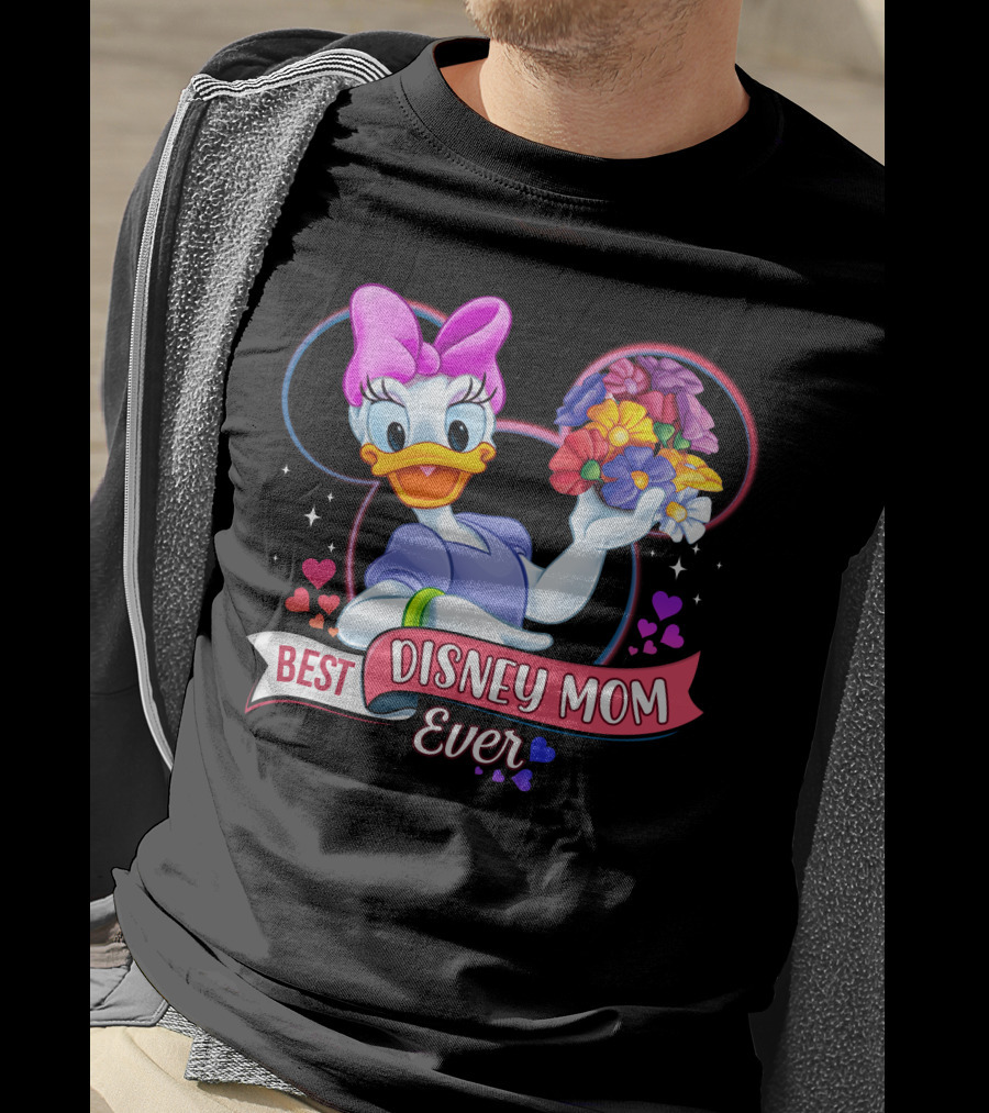 Best Disney Mom Ever Daisy Bow Flowers Hearts T-Shirt