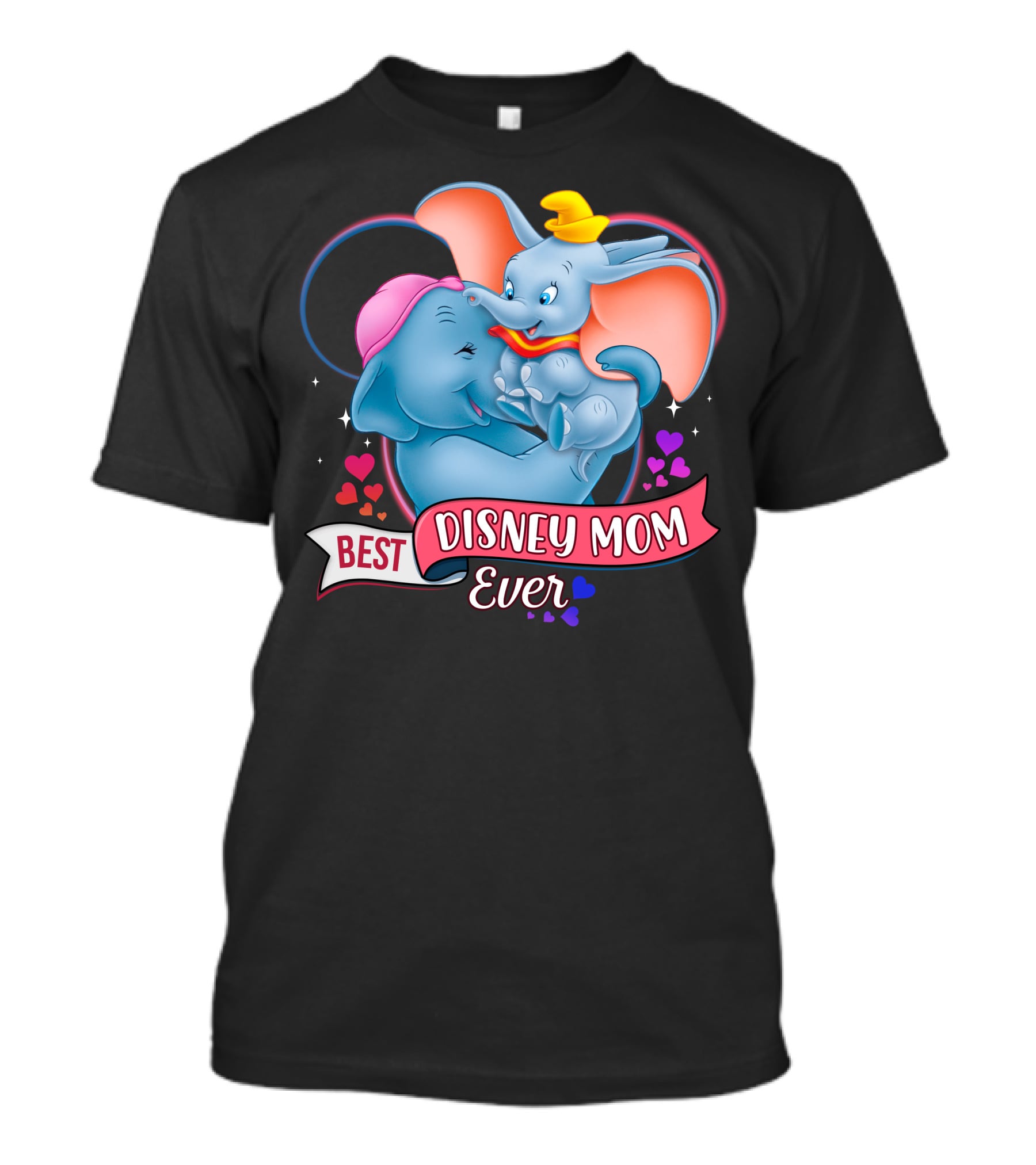 Best Disney Mom Ever Dumbo And Mom Hearts T-Shirt