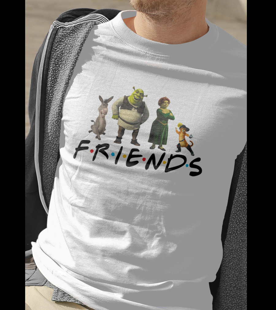 Shrek Characters Friends Tv Show T-Shirt