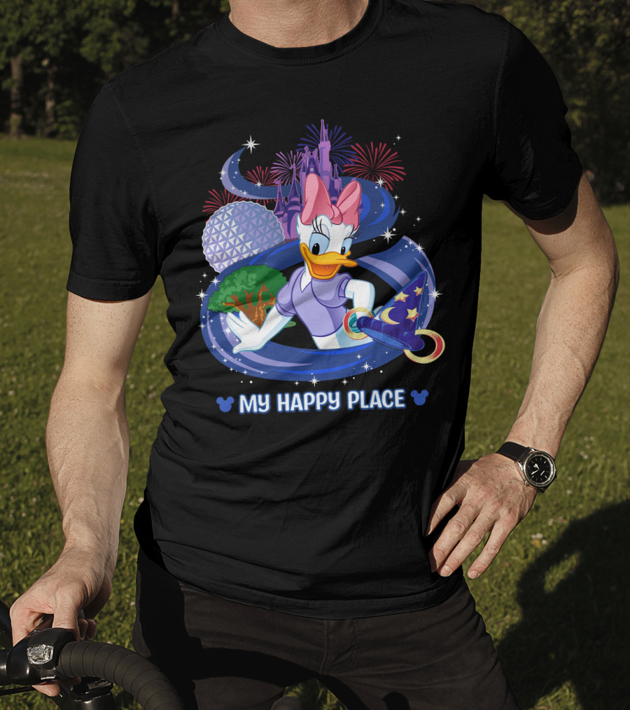 My Happy Place Daisy Fireworks Castle Disney Magic T-Shirt