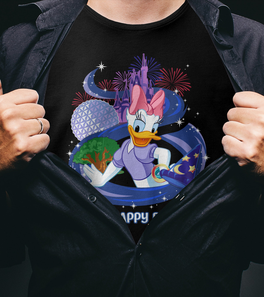 My Happy Place Daisy Fireworks Castle Disney Magic T-Shirt