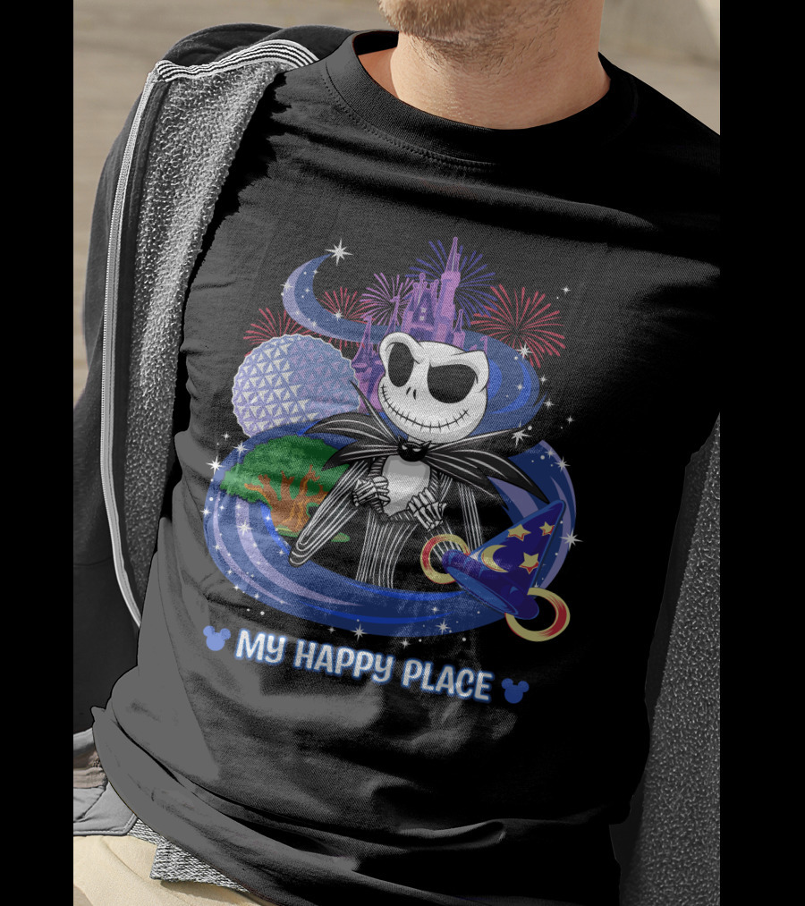 My Happy Place Jack Castle Fireworks Magic Hat T-Shirt