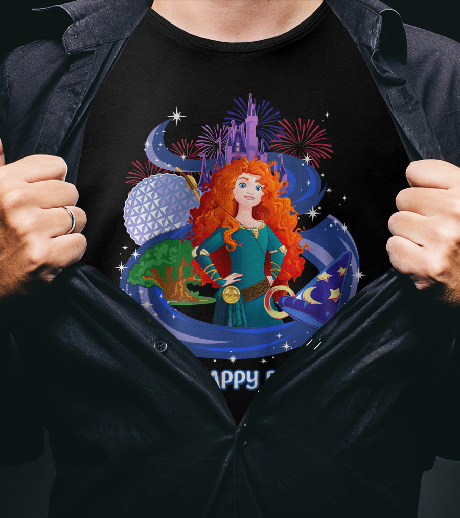 My Happy Place Merida Magic Kingdom Fireworks T-Shirt