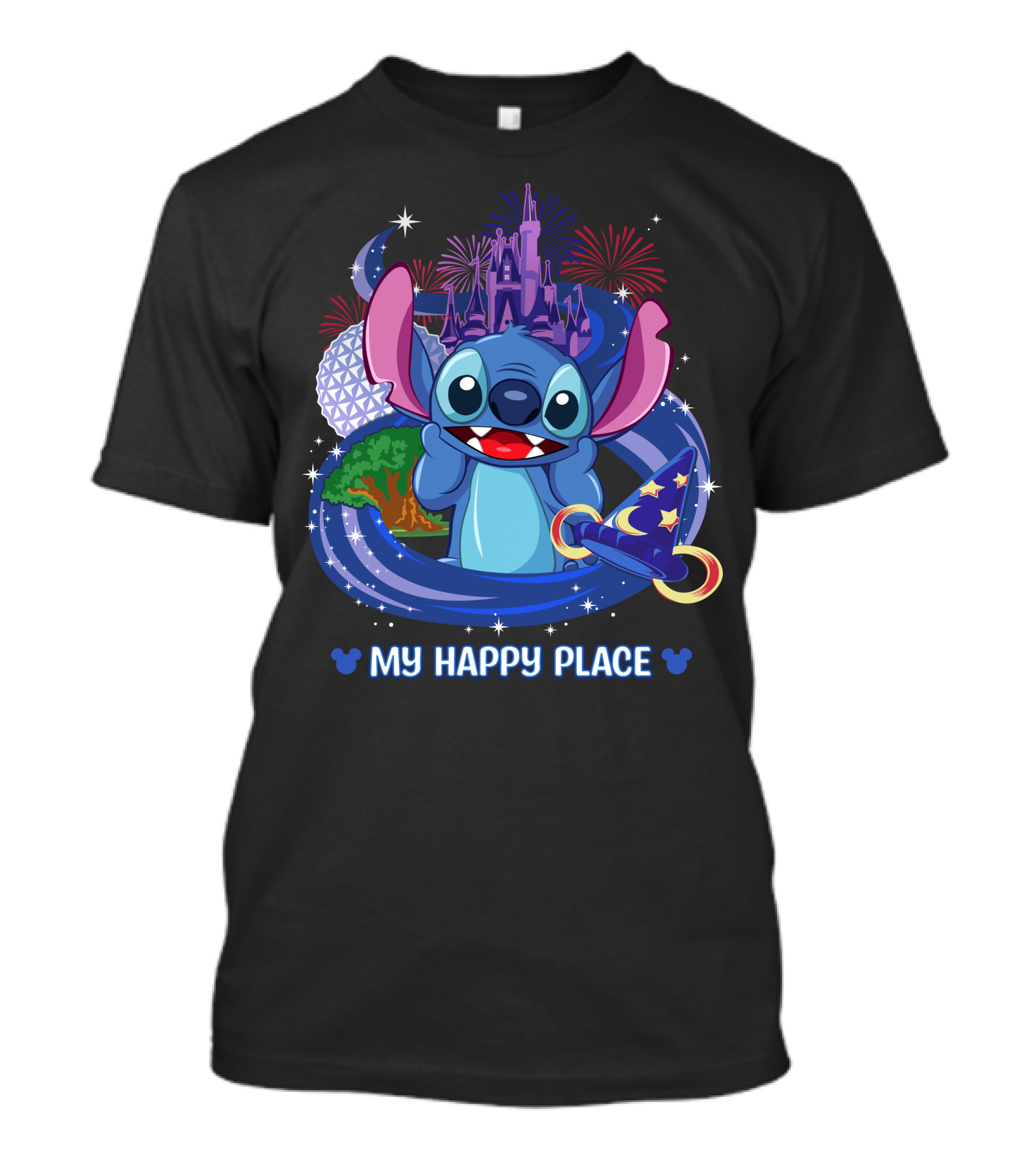 Stitch My Happy Place Disney Theme Park Magic T-Shirt